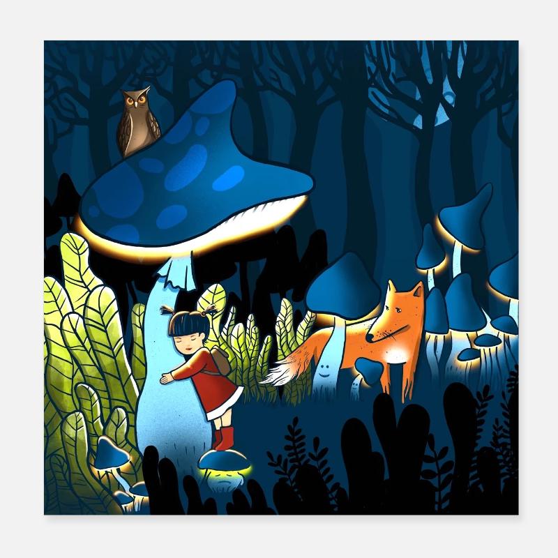 Forest stories Poster 8" x 8" (20x20 cm)