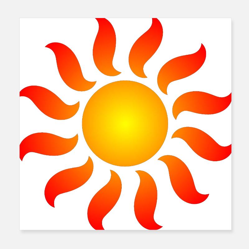 Cadeau d'astronomie conception symbole soleil Poster 20 x 20 cm