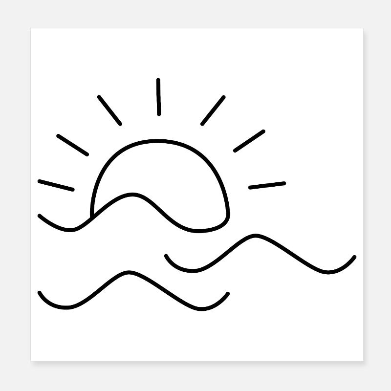 Sun Poster 8" x 8" (20x20 cm)