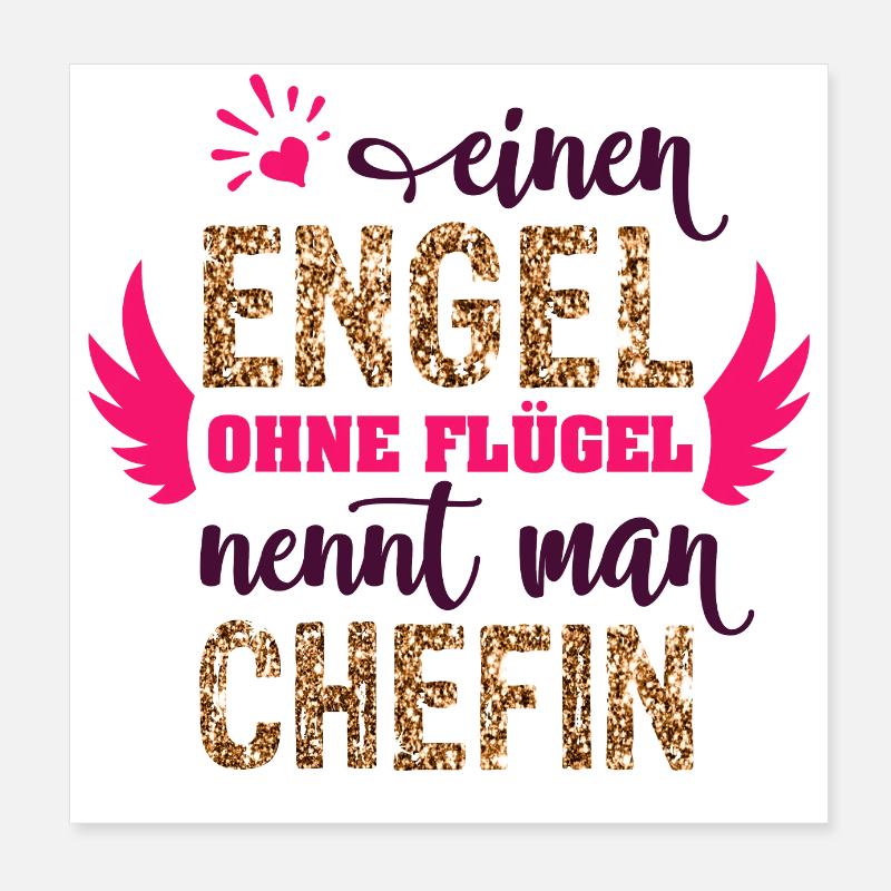 liebste beste Chefin Spruch Vorgesetzte Geschenk Poster 20x20 cm