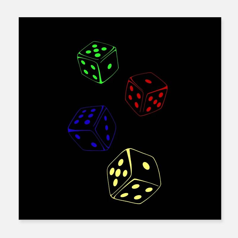 cube - Poster 20 x 20 cm - blanc