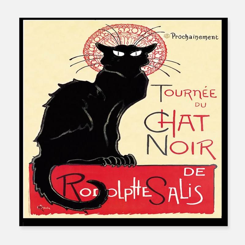 Black Cat Tour Poster 8" x 8" (20x20 cm)