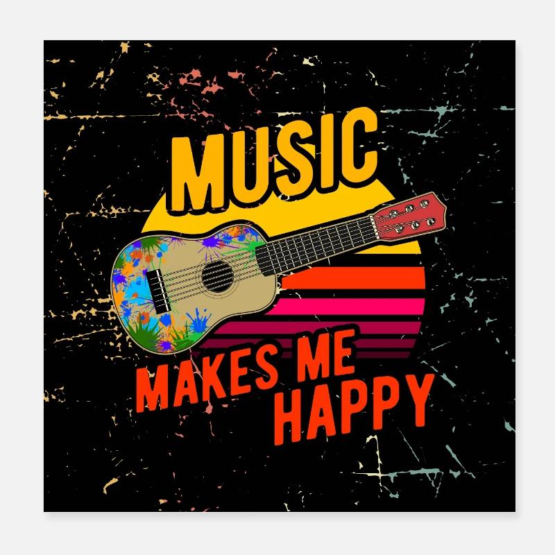 Ukulele Gesichtsmaske Poster 20x20 cm