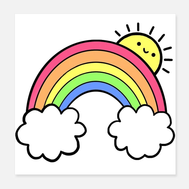 rainbow Poster 8" x 8" (20x20 cm)