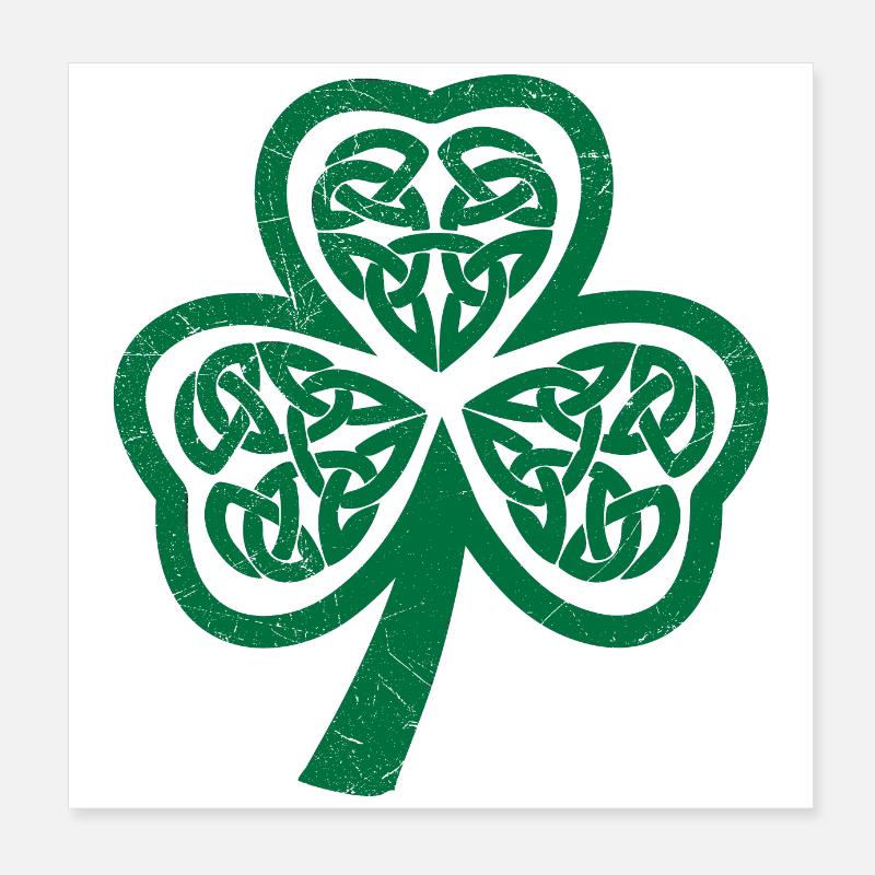 Celtic symbols shamrock Funny gift idea Poster 8" x 8" (20x20 cm)