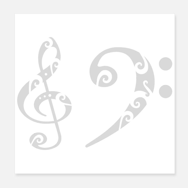 Idée cadeau musicien clé de sol clé de sol Poster 20 x 20 cm