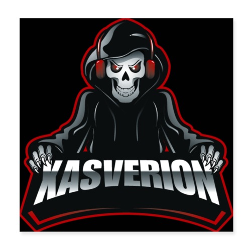 Xasverion Logo (Black) - Poster 20x20 cm