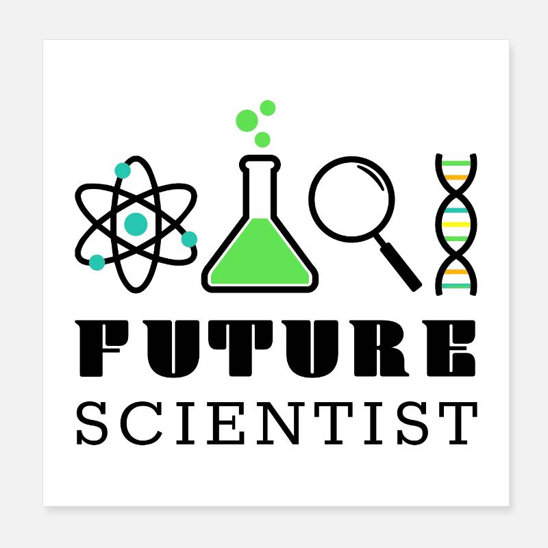 Future Scientist color Poster 20 x 20 cm