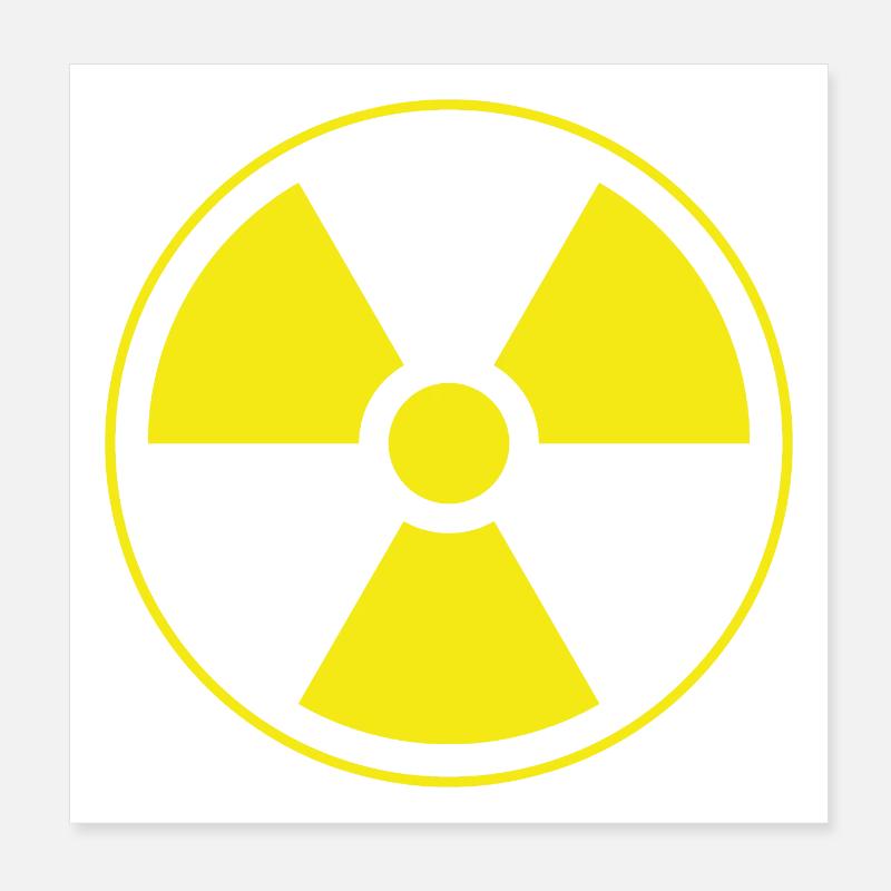 Radioaktiv Poster 20x20 cm