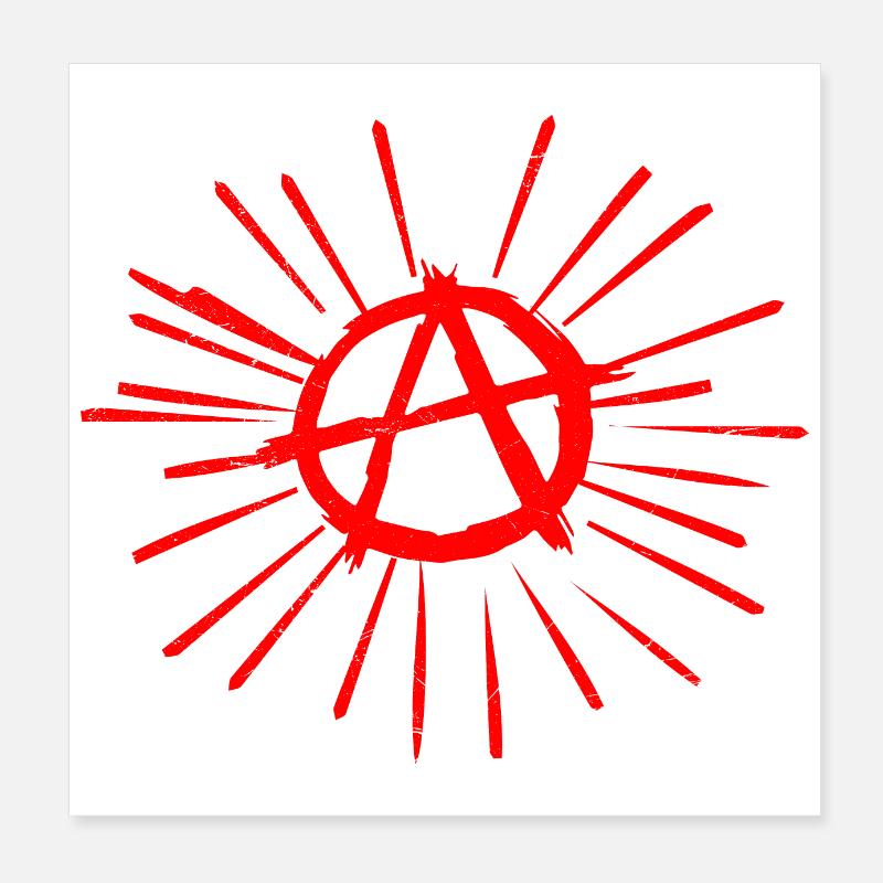 Symbol Anarchie Geschenkidee Poster 20x20 cm