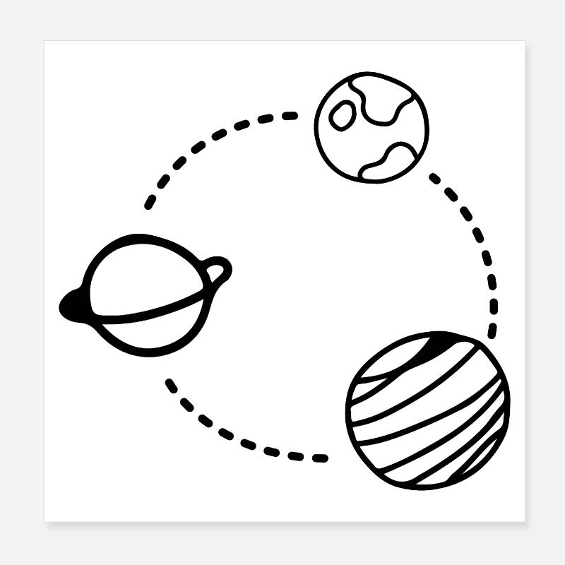 Planets Poster 8" x 8" (20x20 cm)