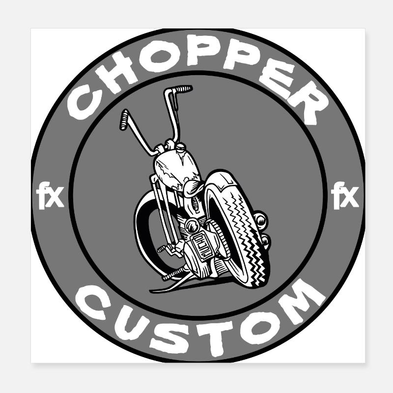 CHOPPER PERSONALISIERTE Poster 20x20 cm