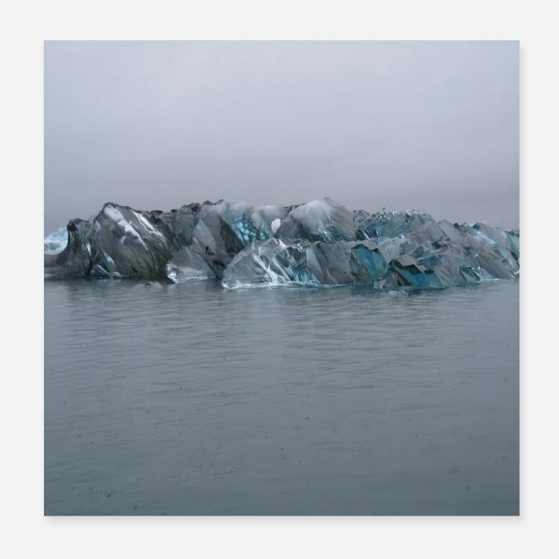 Iceland blue shimmering Poster 8" x 8" (20x20 cm)