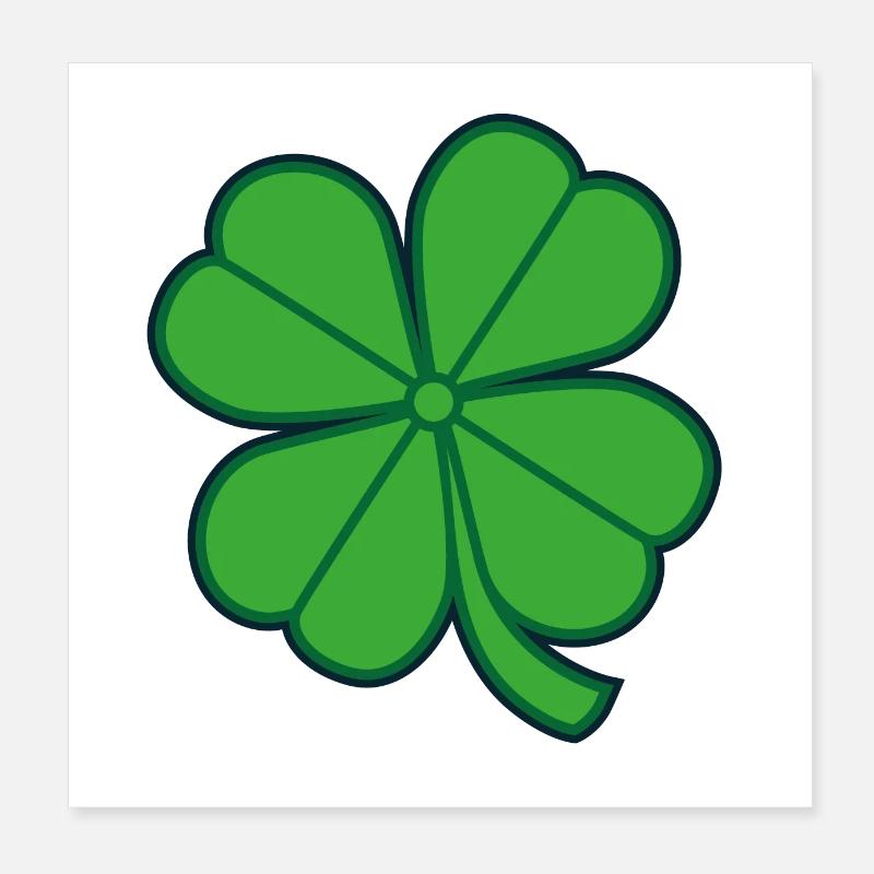 Kleeblatt Poster 20x20 cm