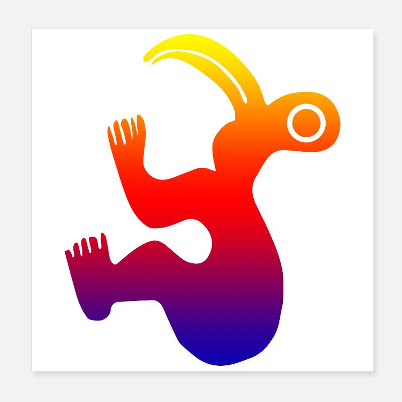 Easter Island Birdman Tribal Tattoo Gift Idea Poster 8" x 8" (20x20 cm)