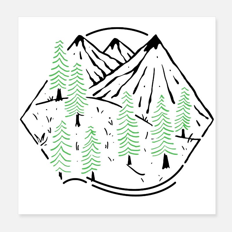 Arbre Poster 20 x 20 cm