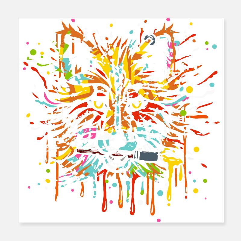 FOX Poster 8" x 8" (20x20 cm)