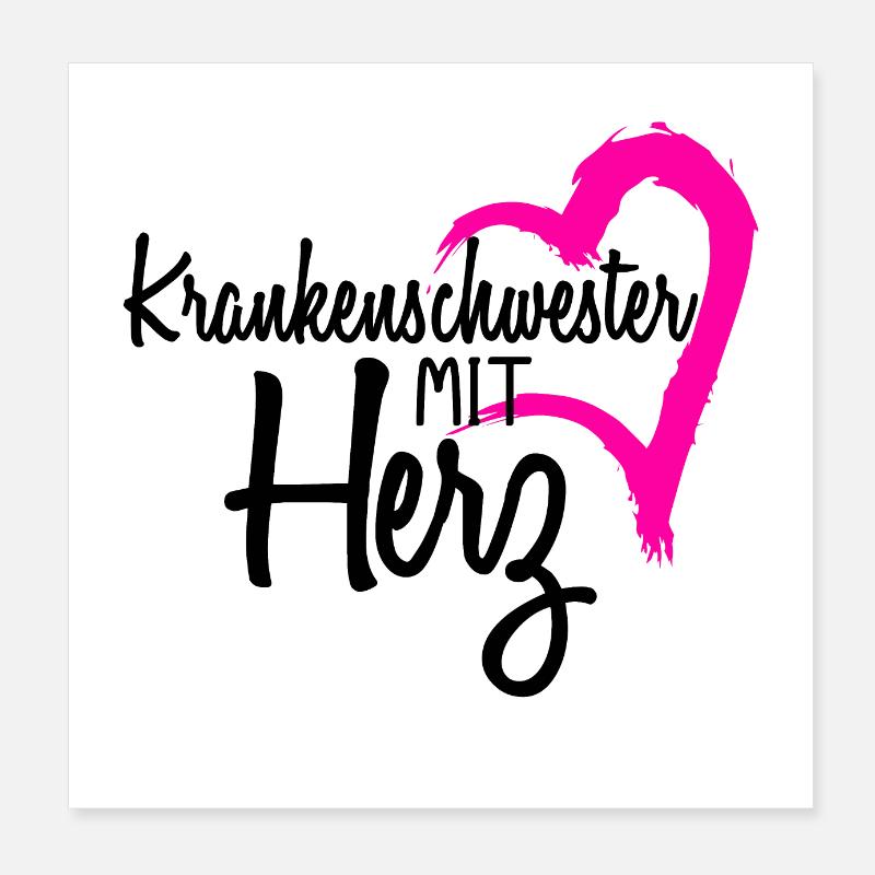 Krankenschwester Geschenk Poster 20x20 cm