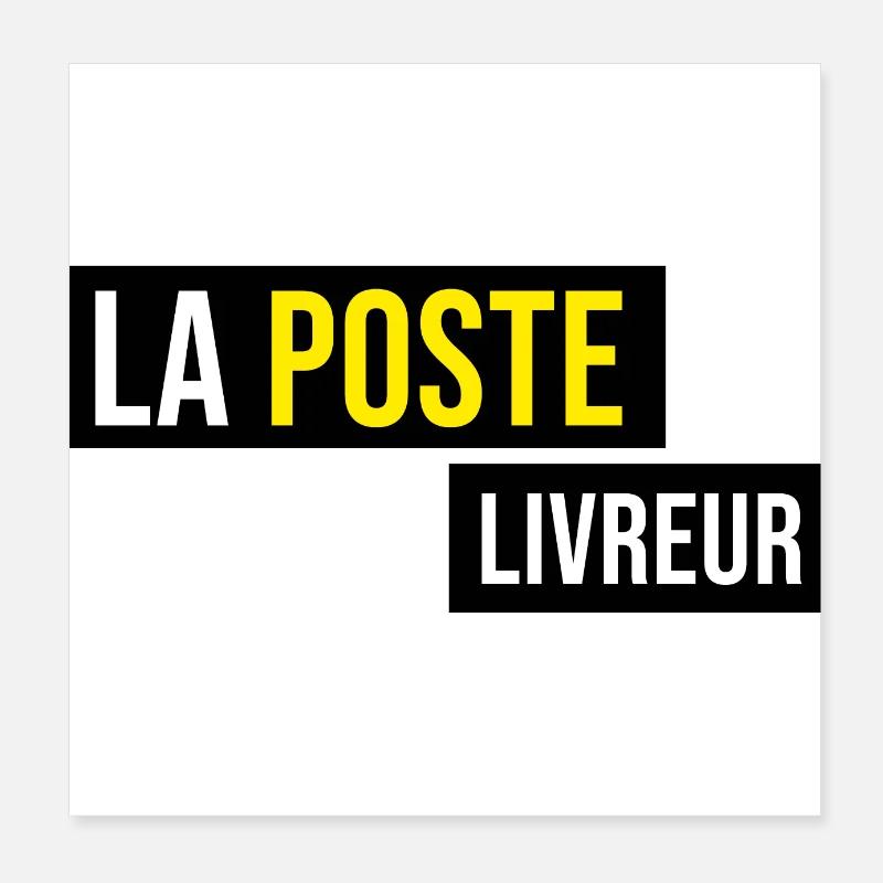 La poste livraison colis courrier facteur laposte Poster 20 x 20 cm