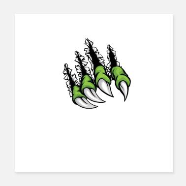 Halloween Scratch Mark Poster 20 x 20 cm