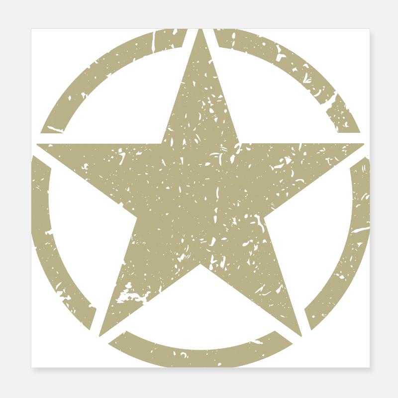 Star de l'armée Poster 20 x 20 cm