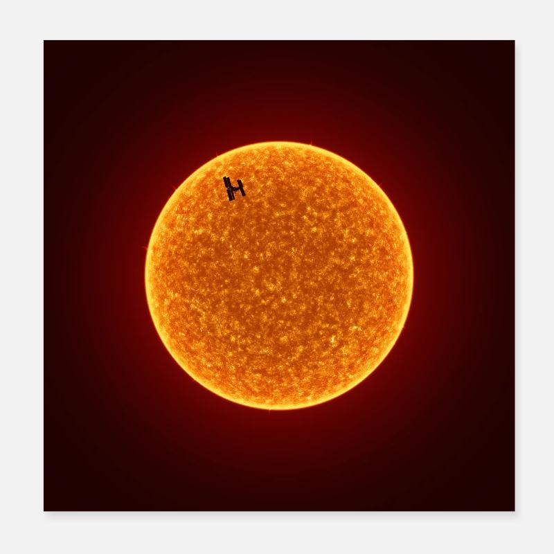 Manger et le soleil Poster 20 x 20 cm