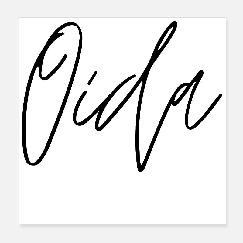 Oida Poster 20x20 cm