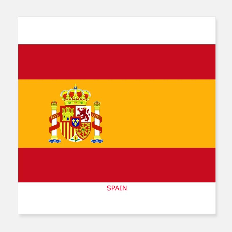 DRAPEAU ESPAGNE Poster 20 x 20 cm
