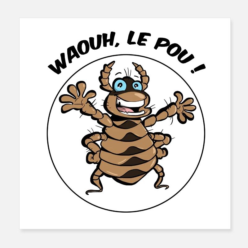Wahou, der Pou Poster 20x20 cm