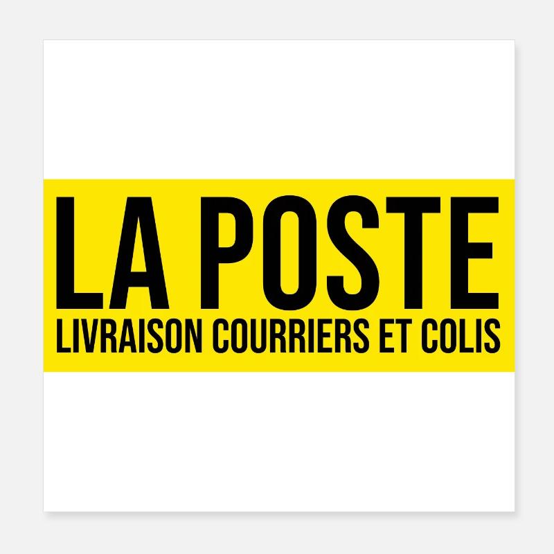 laposte livraison courriers et colis logo jaune Poster 20 x 20 cm