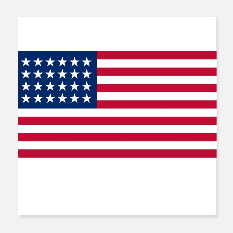 drapeau des Etats Unis Poster 20 x 20 cm