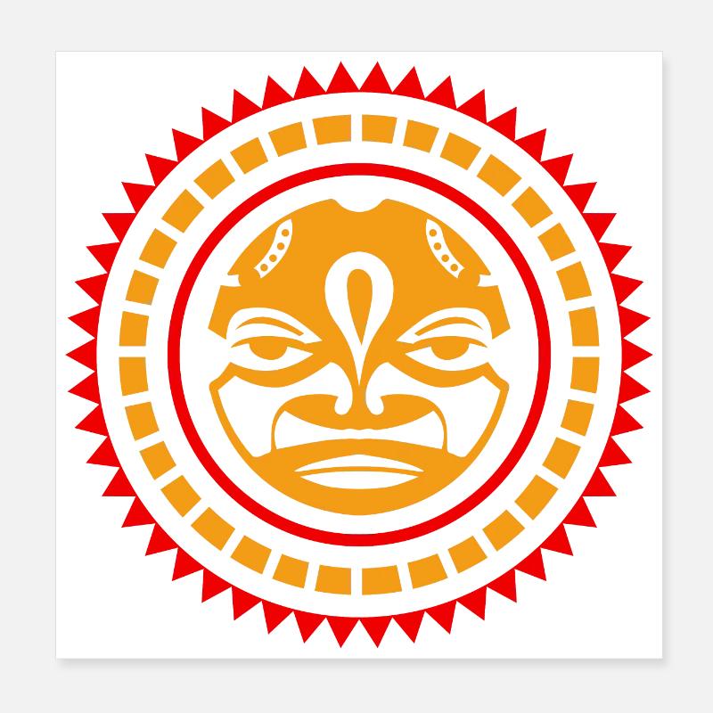 Samoa Sun Polynesian Tribal Tattoo Gift Idea Poster 8" x 8" (20x20 cm)