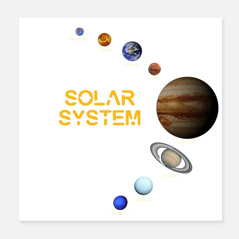 Solar System! Poster 8" x 8" (20x20 cm)