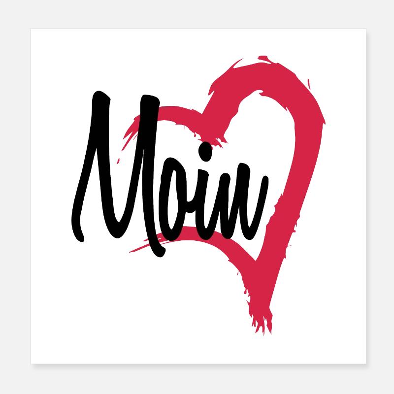 Moin heart Poster 8" x 8" (20x20 cm)
