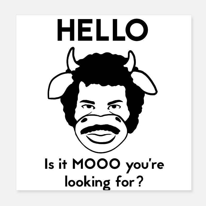 L. Richie - Bonjour, c'est mooo que vous cherchez? Poster 20 x 20 cm