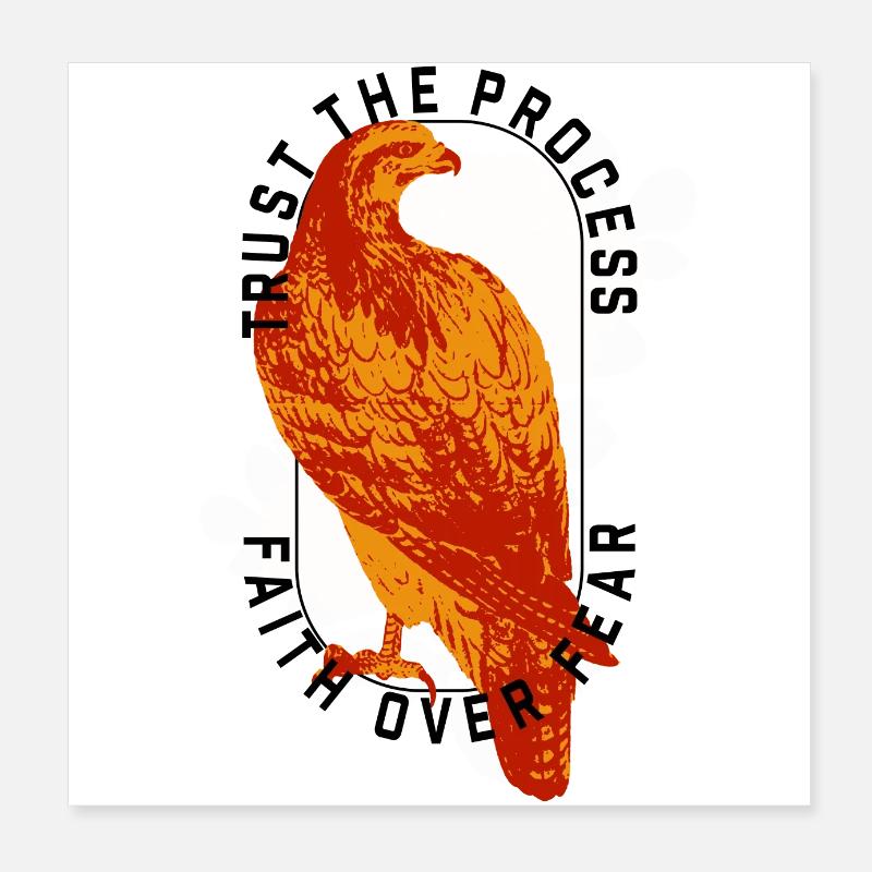 Vertraue dem Prozess Poster 20x20 cm