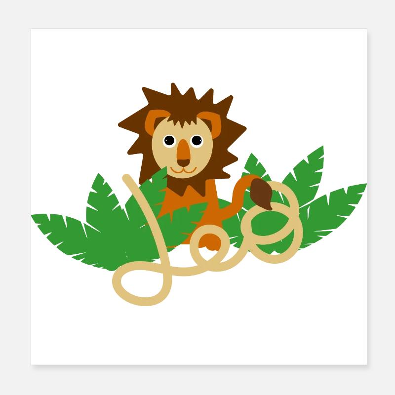 Löwe Poster 20x20 cm