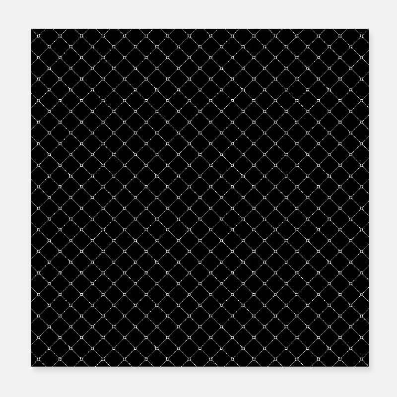 Black Glam Glitter Mesh Muster Poster 20x20 cm