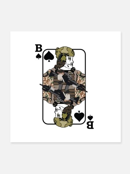Tactical-Bube - Poster 20x20 cm - Weiß