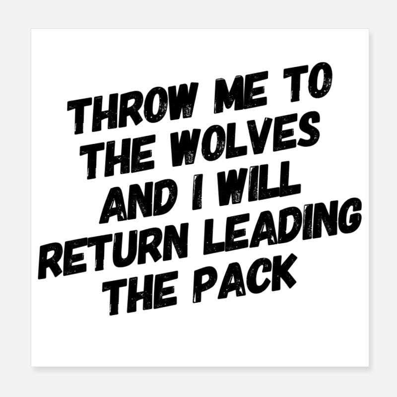 Meute de loups Poster 20 x 20 cm