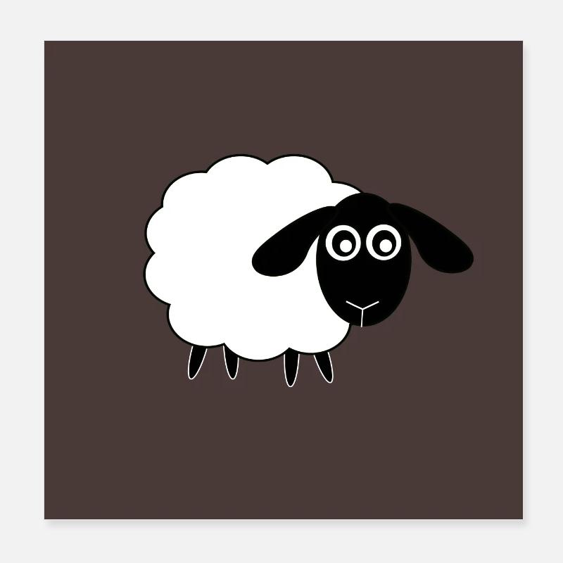 Sheep Sheep Lamb Poster 8" x 8" (20x20 cm)