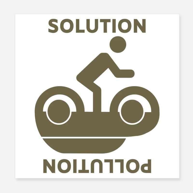 Umweltdenken (Solution Pollution) Poster 20x20 cm