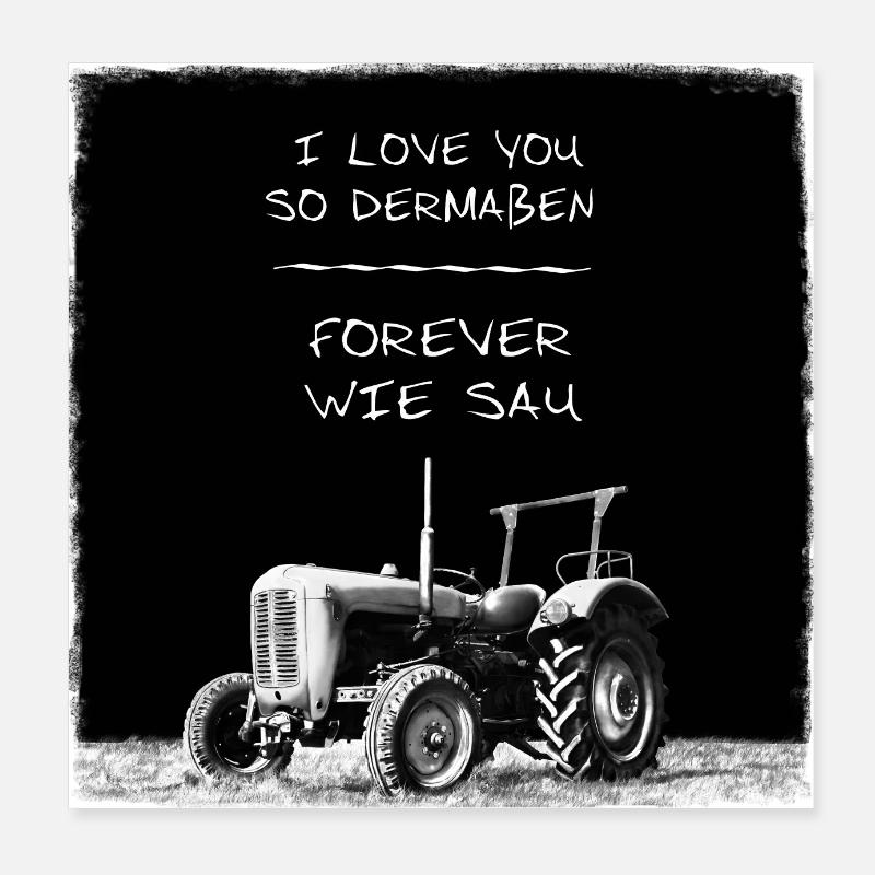 I love my tractor Poster 8" x 8" (20x20 cm)
