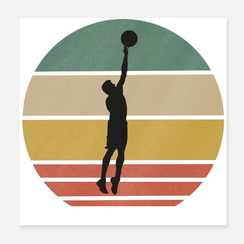 basketball Poster 8" x 8" (20x20 cm)
