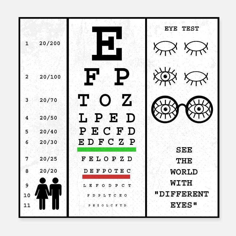 Eye Test Poster 8" x 8" (20x20 cm)