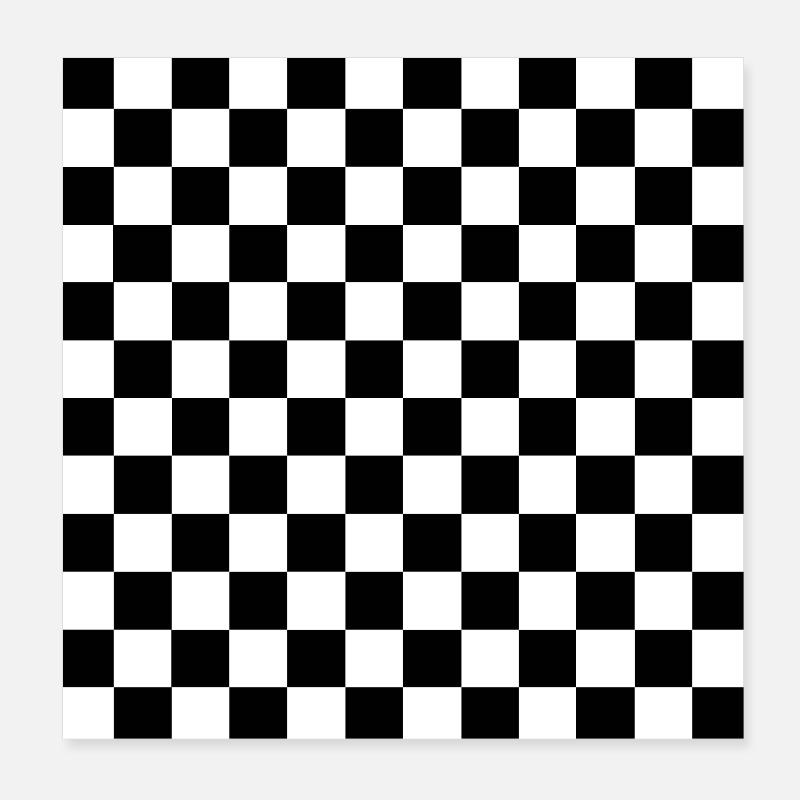 Black Chess Muster | Textur Poster 20x20 cm