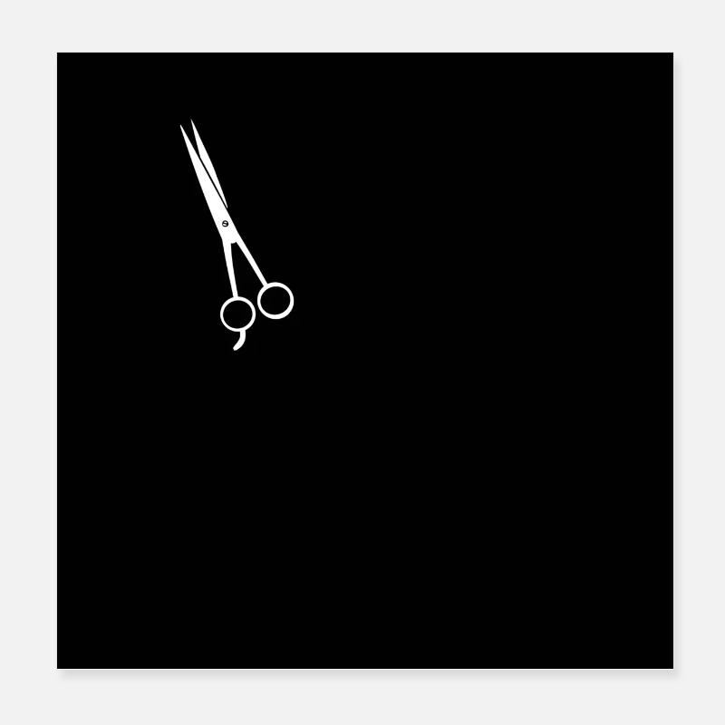 Friseur Schere Poster 20x20 cm