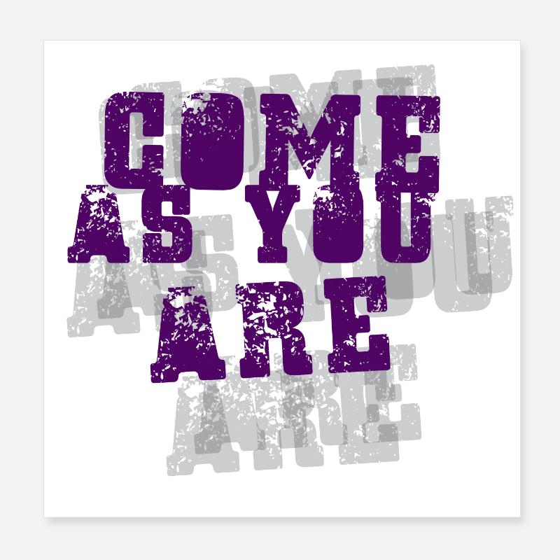 venez comme vous êtes Poster 20 x 20 cm