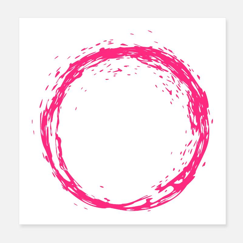 Cercle rose Poster 20 x 20 cm