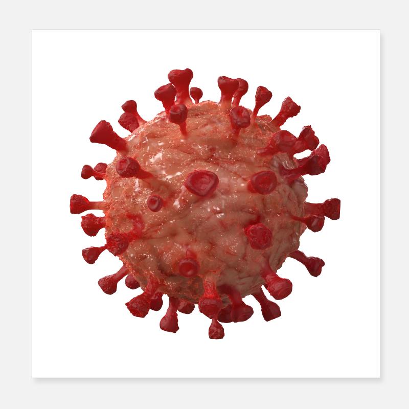 COVID 19 VirusCell Poster 8" x 8" (20x20 cm)